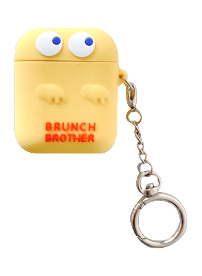 Beauenty Brunch Brother Printed Case Cover With Key Chain For Apple AirPods 1/2 Yellow/Red/White - Image 1