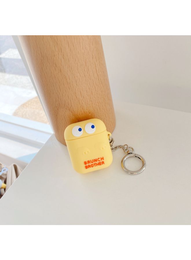 Beauenty Brunch Brother Printed Case Cover With Key Chain For Apple AirPods 1/2 Yellow/Red/White - Image 2