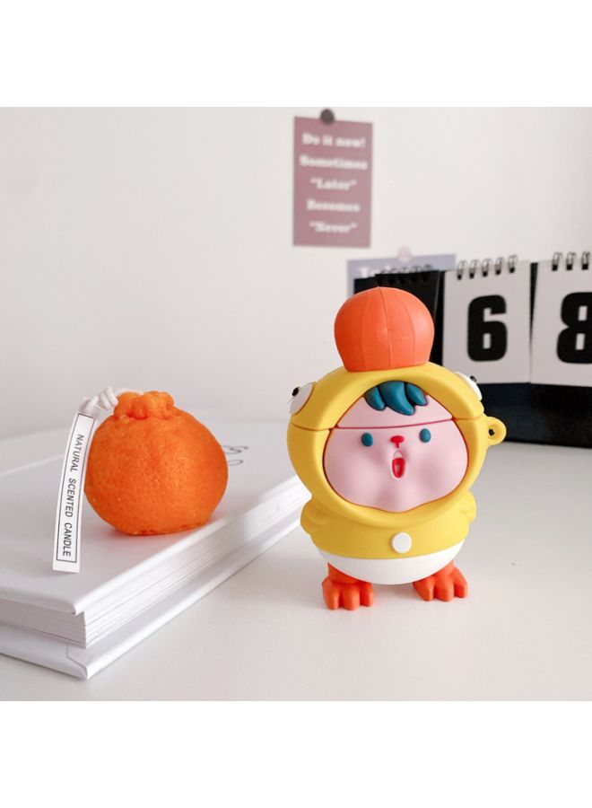 Beauenty Cartoon Character Design Case Cover For Apple AirPods 1/2 Yellow/Orange/Pink - Image 2