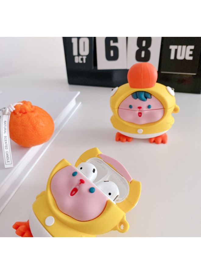 Beauenty Cartoon Character Design Case Cover For Apple AirPods 1/2 Yellow/Orange/Pink - Image 3