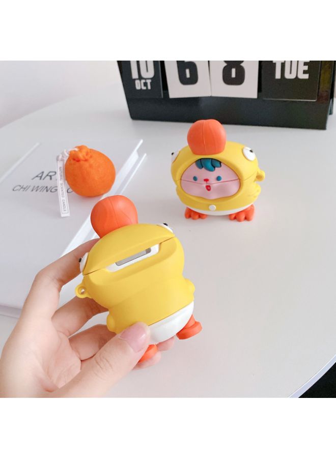 Beauenty Cartoon Character Design Case Cover For Apple AirPods 1/2 Yellow/Orange/Pink - Image 4