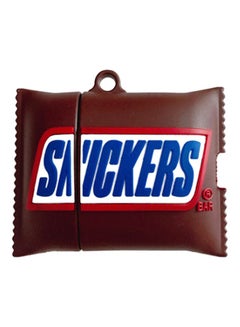 Chocolate Snickers Design Case Cover With Carabiner For Apple AirPods 1/2 Brown/Blue/White