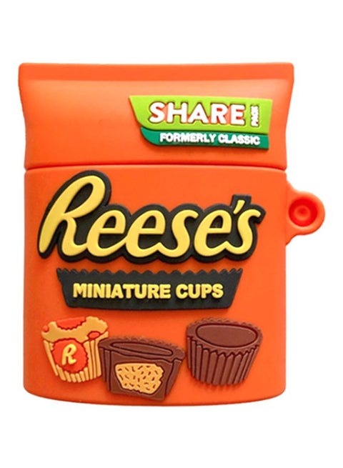 Reese's Miniature Cups Design Case Cover For Apple AirPods 1/2 Orange/Yellow/Brown