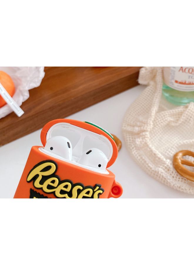 Beauenty - Reese's Miniature Cups Design Case Cover For Apple AirPods 1/2 Orange/Yellow/Brown - Image 1