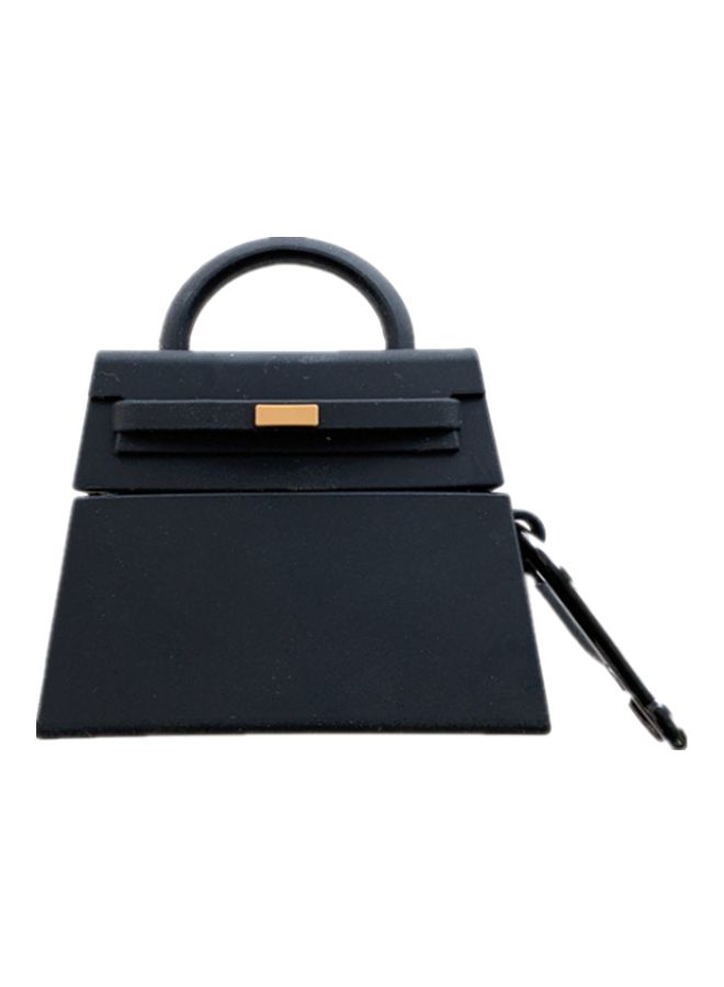 بيوينتي حافظة حماية واقية على شكل حقيبة مع مشبك تعليق لسماعات أبل آيربودز 1/2 أسود/ذهبي - Image 1