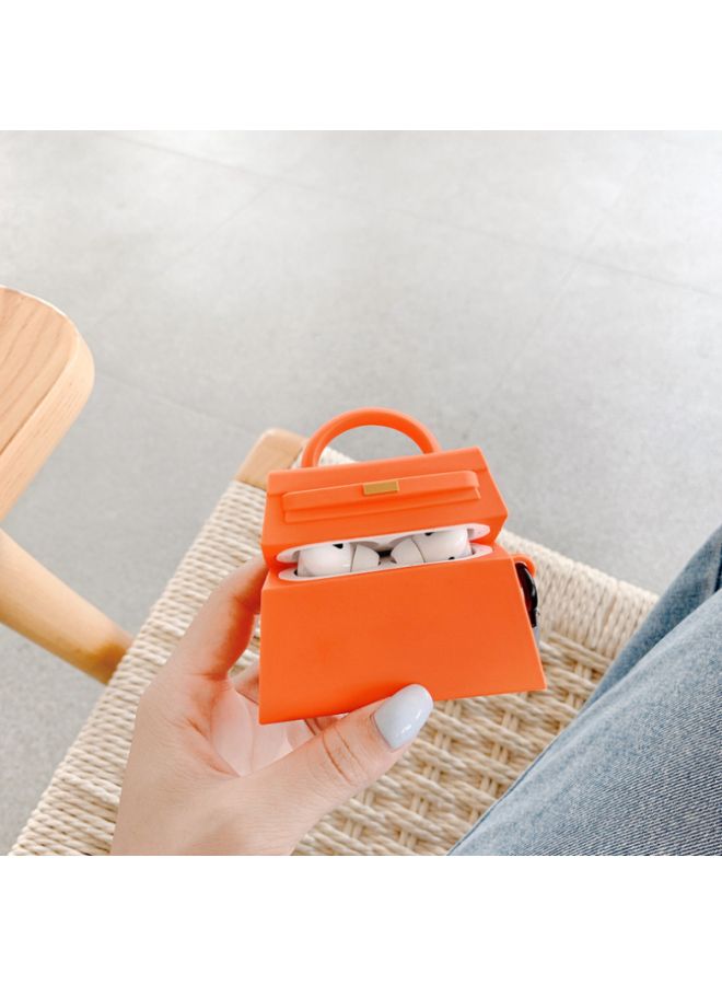 Beauenty Bag Design Case Cover With Carabiner For Apple AirPods 1/2 Orange/Gold - Image 2