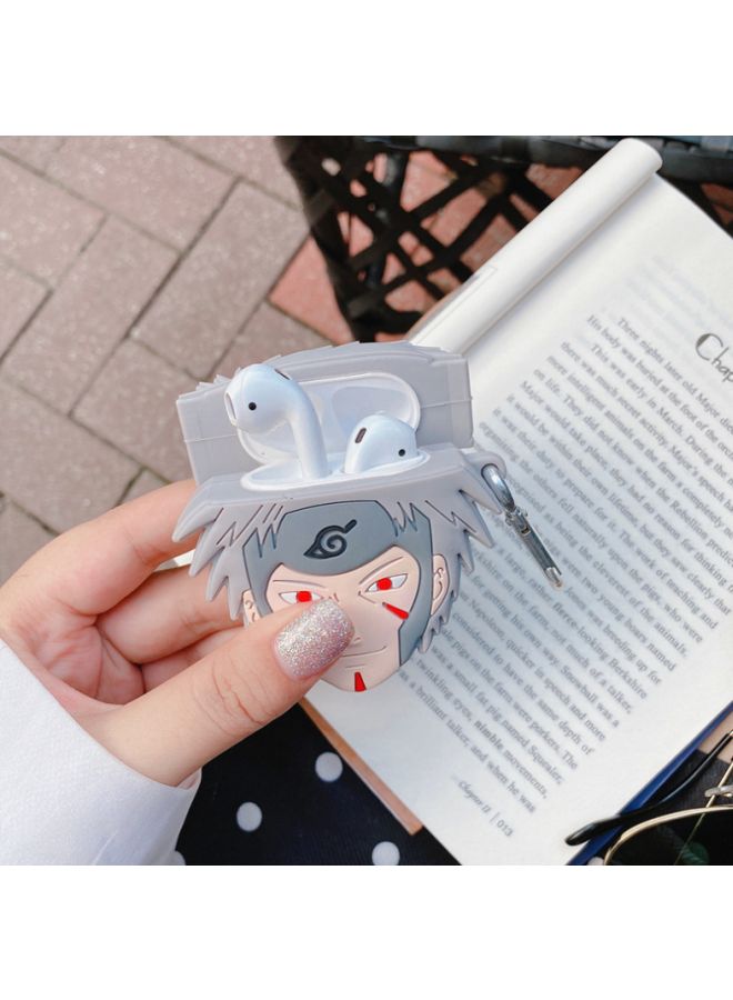 بيوينتي غطاء حماية واقٍ بتصميم من مسلسل "Naruto" لسماعة أبل آيربودز 1/2 رمادي/ بيج/أحمر - Image 3
