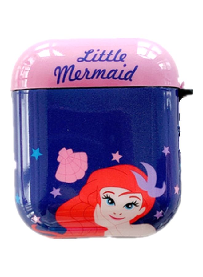 بيوينتي علبة حماية واقية مطبوعة بنقشة كرتونية ومزودة بسلسلة لسماعات آيربودز 1/2 من أبل أزرق/وردي/برتقالي - Image 1