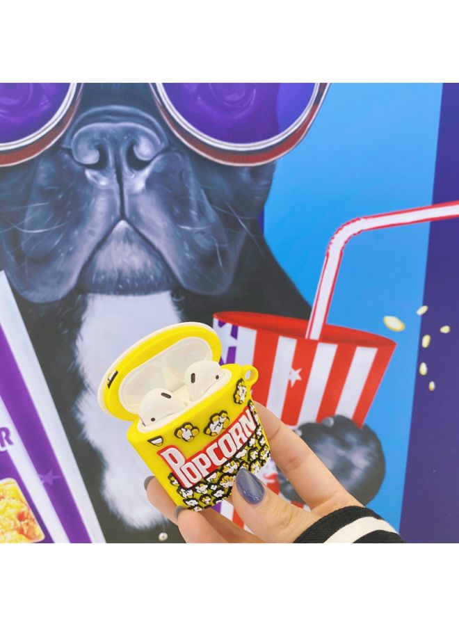 بيوينتي حافظة حماية واقية بتصميم عبوة فشار لسماعات أبل آيربودز 1/2 أصفر/أحمر/أبيض - Image 3