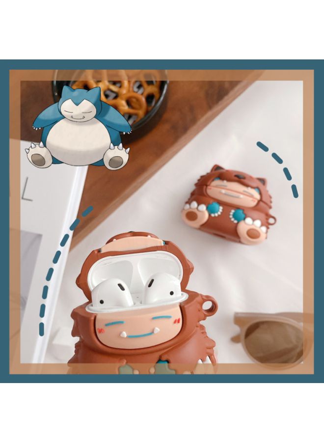 بيوينتي حافظة واقية بتصميم على شكل شخصية بوكيمون لعلبة سماعات أبل آيربودز 1/ 2 بني/أزرق/أبيض - Image 4