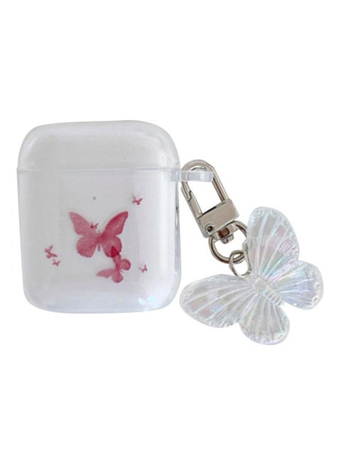 Butterfly Printed Case For Apple AirPods 1/2 Clear/Red/White