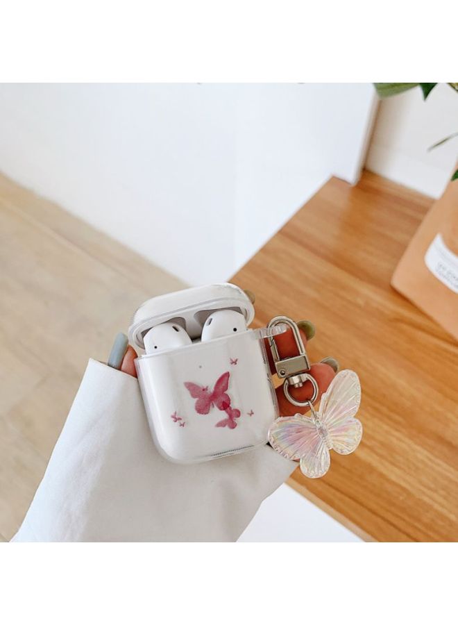 Butterfly Printed Case For Apple AirPods 1/2 Clear/Red/White