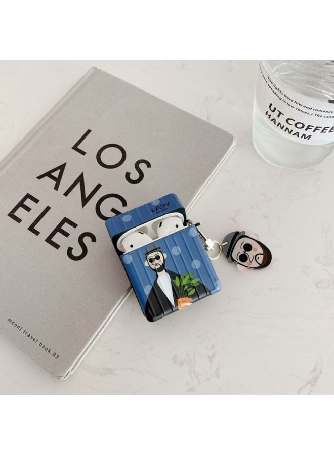 بيوينتي غطاء لسماعة أبل آيربودز برو 1/2 بطبعة رسومات كرتونية أزرق/أسود/أخضر - Image 2