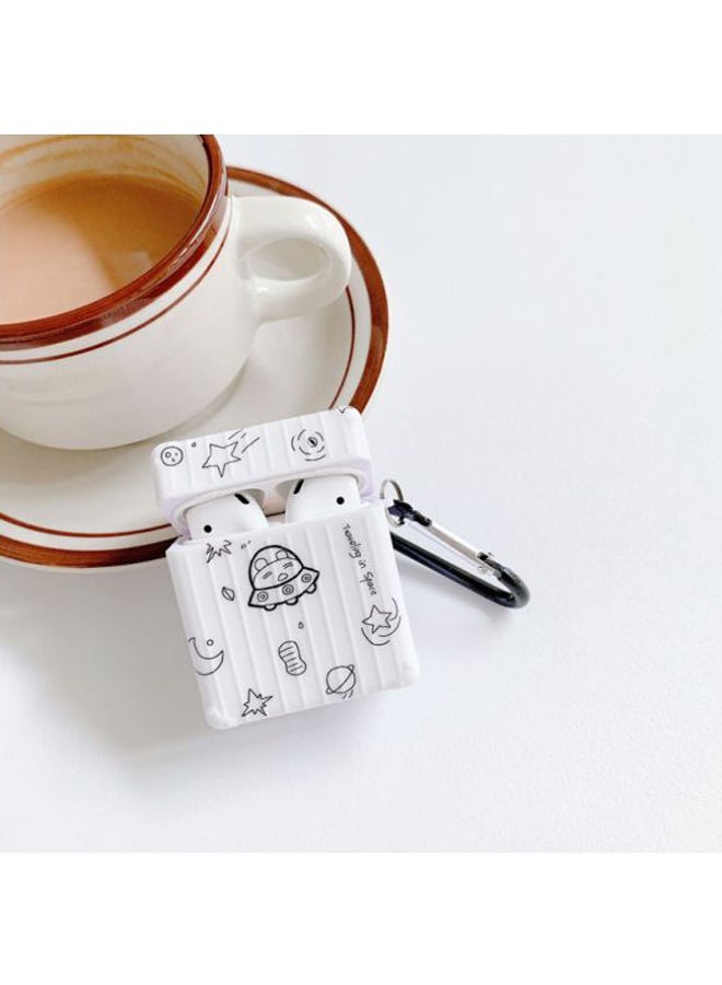 Beauenty Space Printed Case For Apple AirPods 1/2 White/Black - Image 2