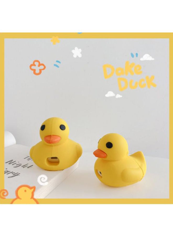 بيوينتي حافظة بتصميم على شكل كتكوت لعلبة سماعات أبل آيربودز 1/ 2 أصفر\برتقالي\أسود - Image 3