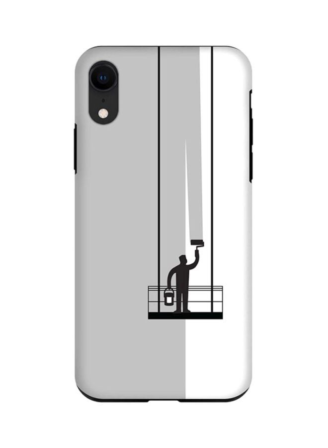 Protective Case Cover For Apple iPhone XR Paint Hanger (Grey)