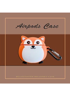 Beauenty Fox Themed Case Cover With Carabiner For Apple AirPods 1/2 Orange/White/Black  - Image 2