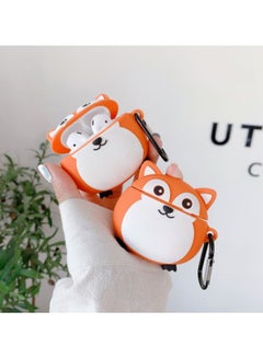 Beauenty Fox Themed Case Cover With Carabiner For Apple AirPods 1/2 Orange/White/Black  - Image 3