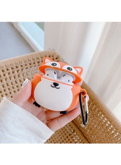 Beauenty Fox Themed Case Cover With Carabiner For Apple AirPods 1/2 Orange/White/Black  - Image 5