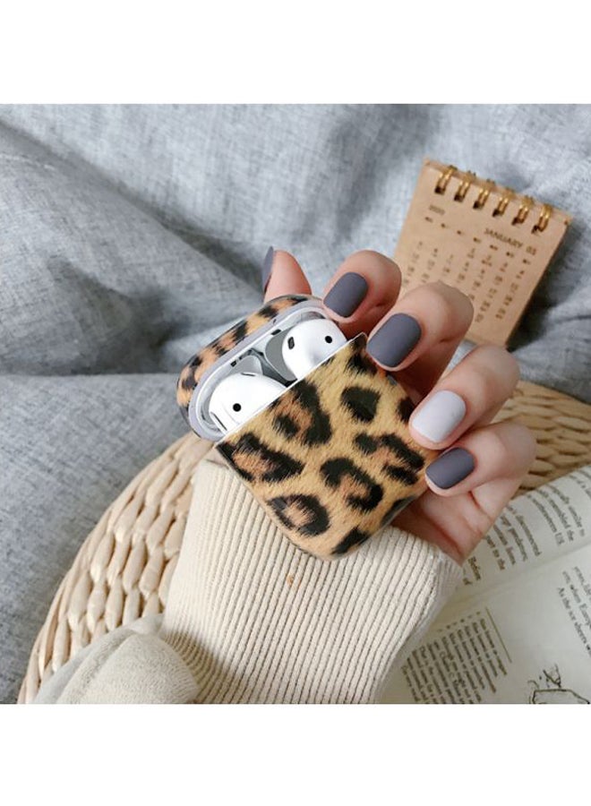 Beauenty - Animal Printed Protective Case Cover For Apple AirPods 1/2 Beige/Black - Image 1