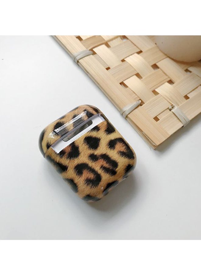 Beauenty - Animal Printed Protective Case Cover For Apple AirPods 1/2 Beige/Black - Image 1
