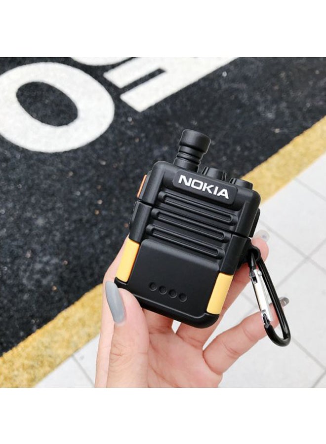 Beauenty Retro Pager Shaped Case With Carabiner For Apple AirPods 1/2 Black/Yellow/White - Image 3