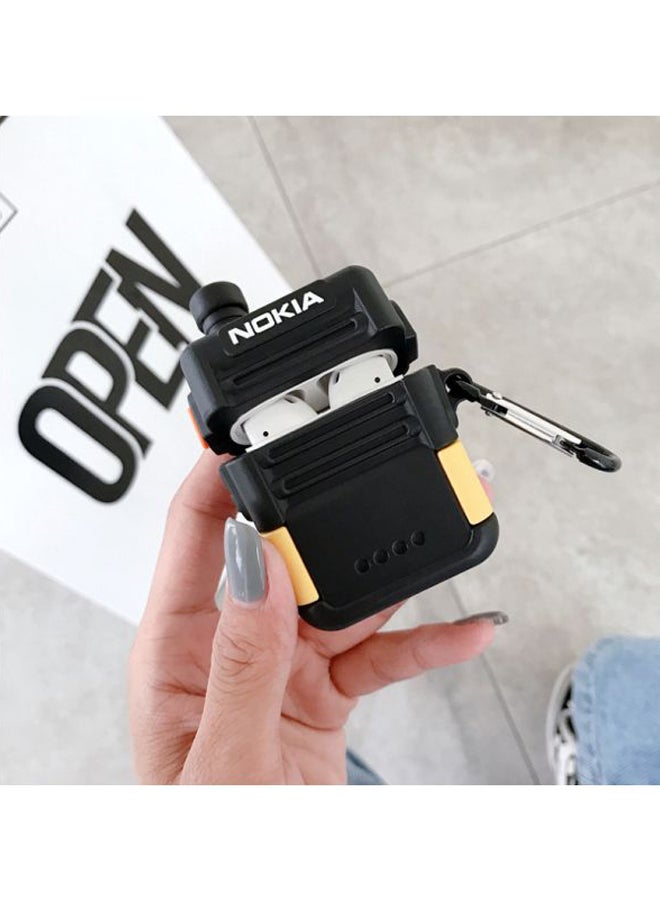 Beauenty Retro Pager Shaped Case With Carabiner For Apple AirPods 1/2 Black/Yellow/White - Image 4