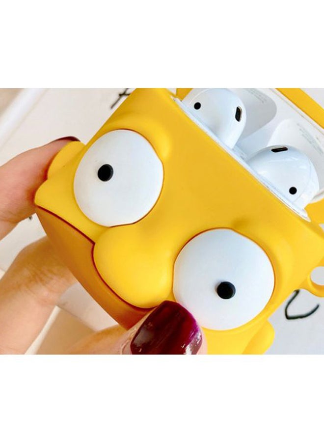 بيوينتي حافظة حماية واقية بتصميم رسومات كرتونية لسماعات أبل آيربودز 1/2 أصفر/أبيض/أسود - Image 4