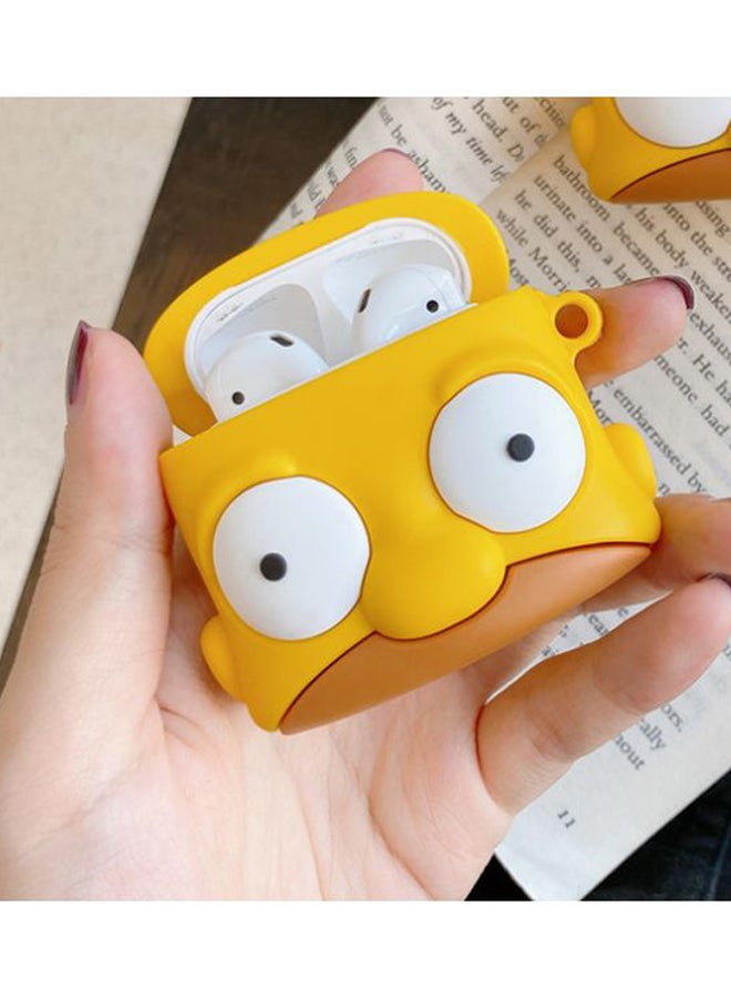 بيوينتي حافظة حماية واقية بتصميم رسومات كرتونية لسماعات أبل آيربودز 1/2 أصفر/أبيض/أسود - Image 3