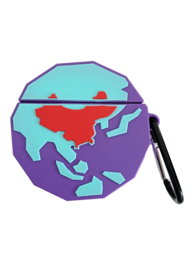 Beauenty Printed Protective Case With Carabiner For Apple AirPods 1/2 Purple/Blue/Red  - Image 1