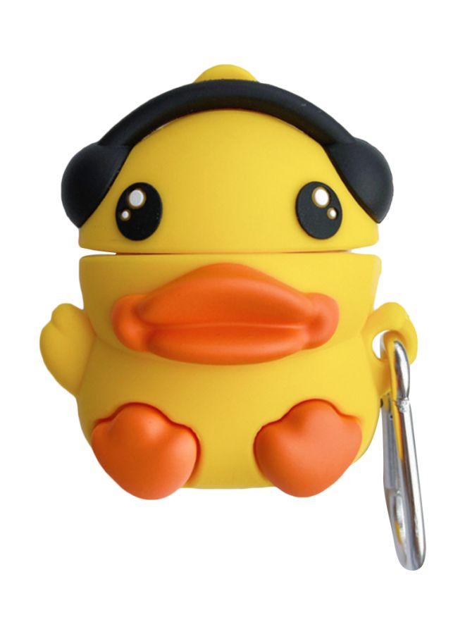 Beauenty Duck Shaped Protective Case With Carabiner For Apple AirPods 1/2 Yellow/Orange/Black - Image 1