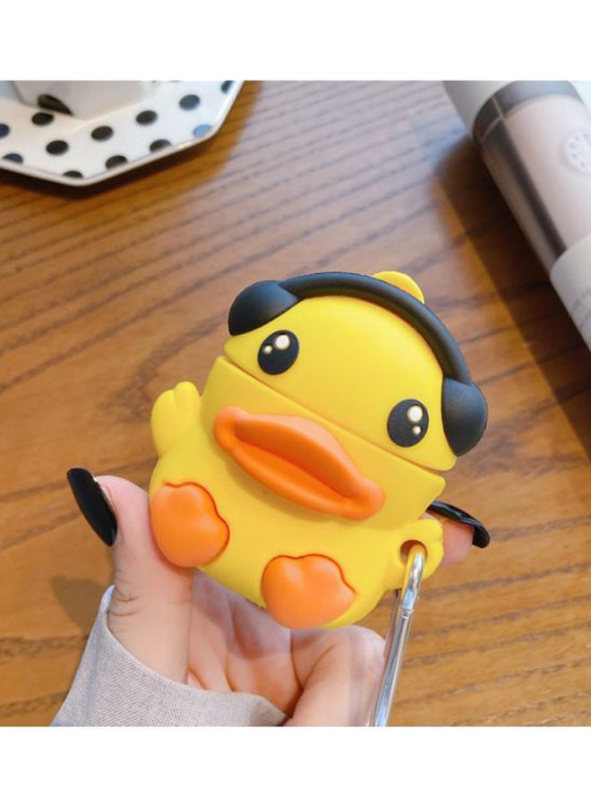 Beauenty Duck Shaped Protective Case With Carabiner For Apple AirPods 1/2 Yellow/Orange/Black - Image 2