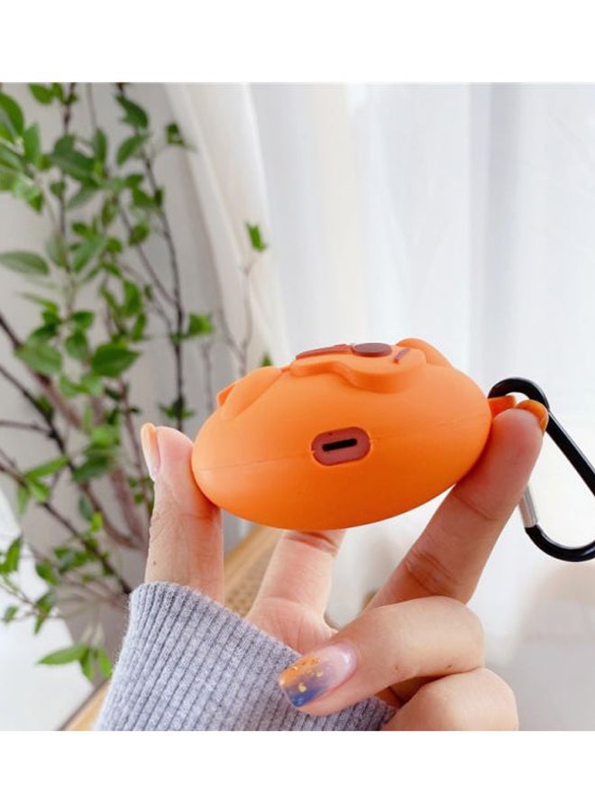 Beauenty Cartoon Shaped Protective Case With Carabiner For Apple AirPods 1/2 Orange/Black - Image 2