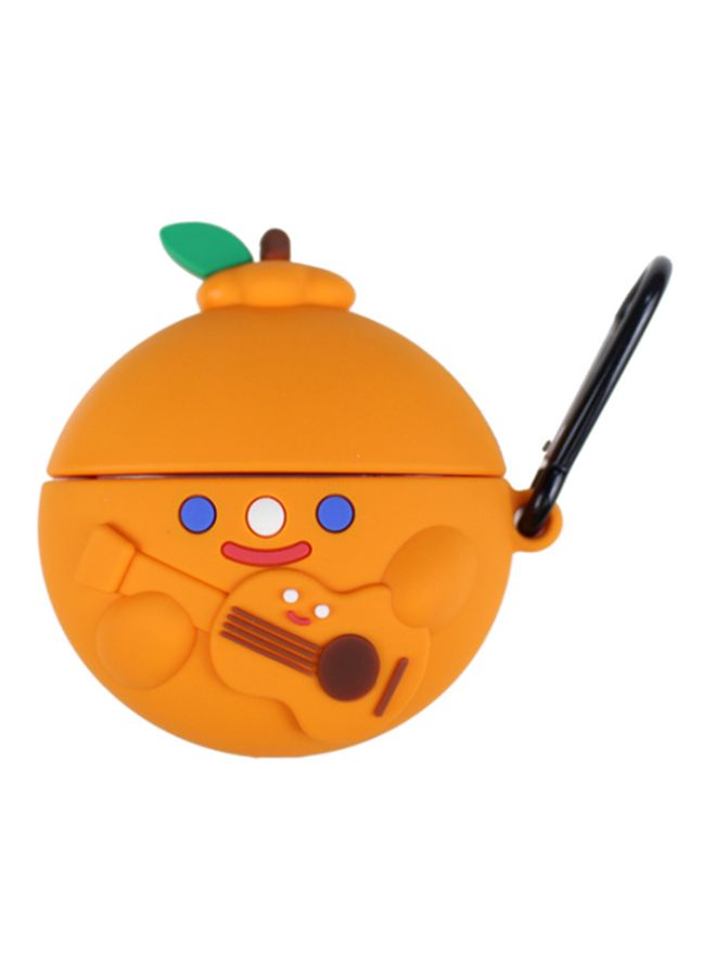 Beauenty Cartoon Shaped Protective Case With Carabiner For Apple AirPods 1/2 Orange/Black - Image 1