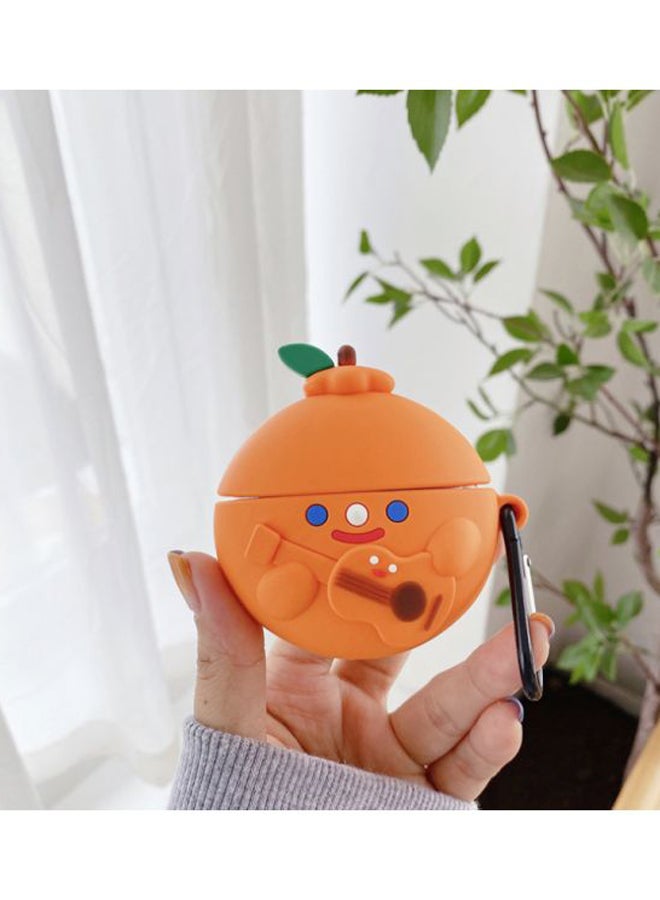 Beauenty Cartoon Shaped Protective Case With Carabiner For Apple AirPods 1/2 Orange/Black - Image 5