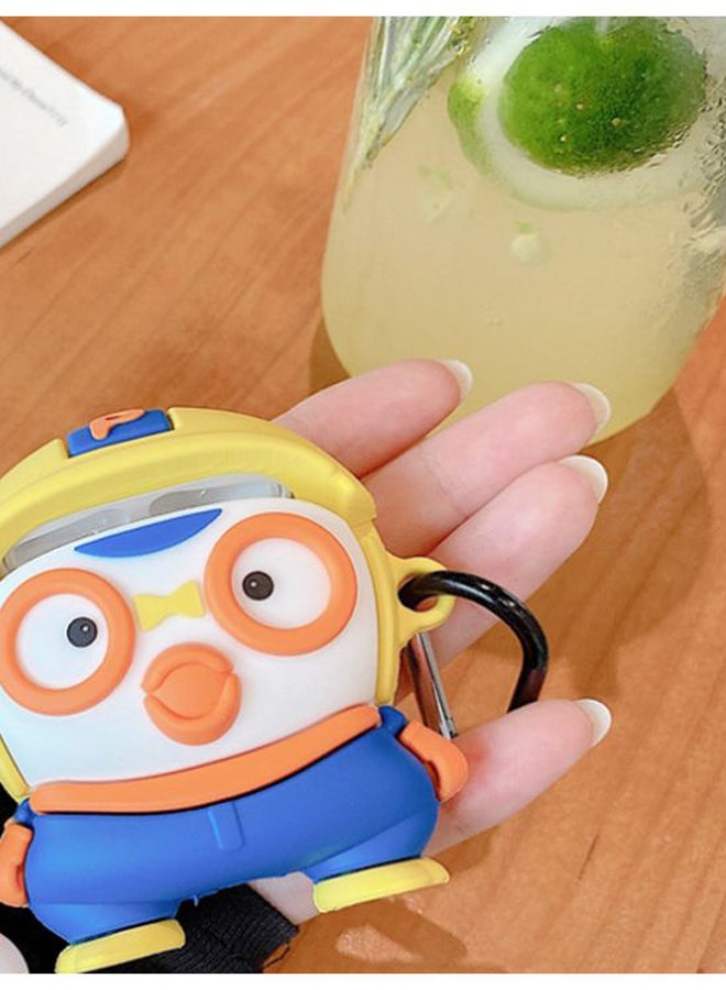 Beauenty Cartoon Shaped Protective Case With Carabiner For Apple AirPods 1/2 Yellow/Blue/White - Image 4