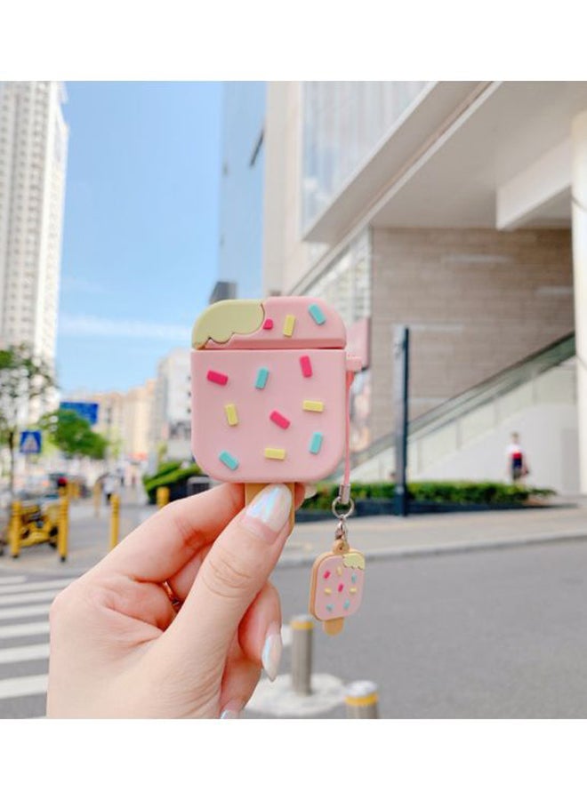 Beauenty Ice Cream Shaped Protective Case For Apple AirPods 1/2 Pink/Yellow - Image 2