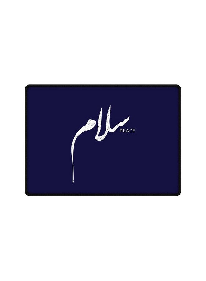 ستايلايزد لوحة ماوس مخصصة كبيرة مقاومة للانزلاق بحوافٍ مخيطة مضادة للاهتراء وقاعدة من المطاط مضادة للانزلاق توضع على سطح المكتب وملائمة للابتوب وجهاز الكمبيوتر مقاس 25 × 35 × 0.3 سم بطبعة ’سلام’ متعدد الألوان - Image 1