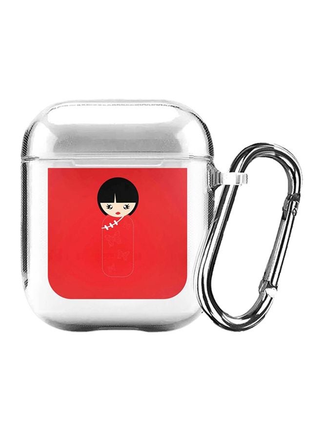 ستايلايزد غطاء حماية من سلسلة كلاسيك بطبعة دمية على الطراز الصينى لهاتف أبل آيفون 1/2 شفاف/ أحمر/ أسود - Image 1