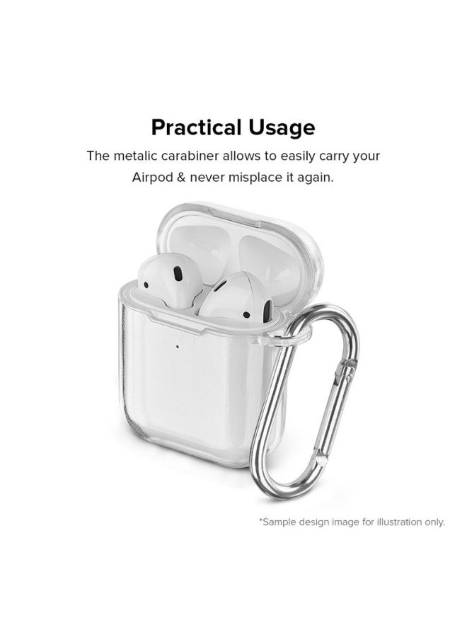 Stylizedd Classic Series I Love Paris Printed Case Cover For Apple AirPods 2/1 Clear/Blue/Beige  - Image 3