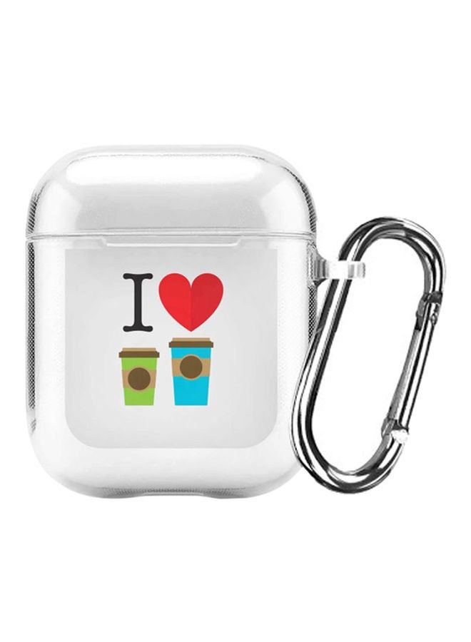 Stylizedd Classic Series I Love Coffee Printed Case Cover For Apple AirPods 2/1 Clear/Red/Green - Image 1