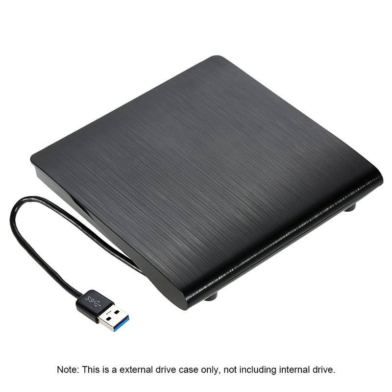 علبة محرك أقراص ضوئية خارجي رفيعة للغاية ومحمولة بمنفذ USB 3.0 ومنفذ SATA مقاس 9.5 مم أسود - Image 4