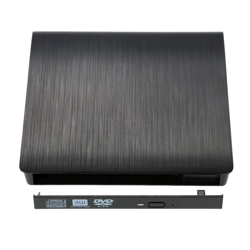 علبة محرك أقراص ضوئية خارجي رفيعة للغاية ومحمولة بمنفذ USB 3.0 ومنفذ SATA مقاس 9.5 مم أسود - Image 5
