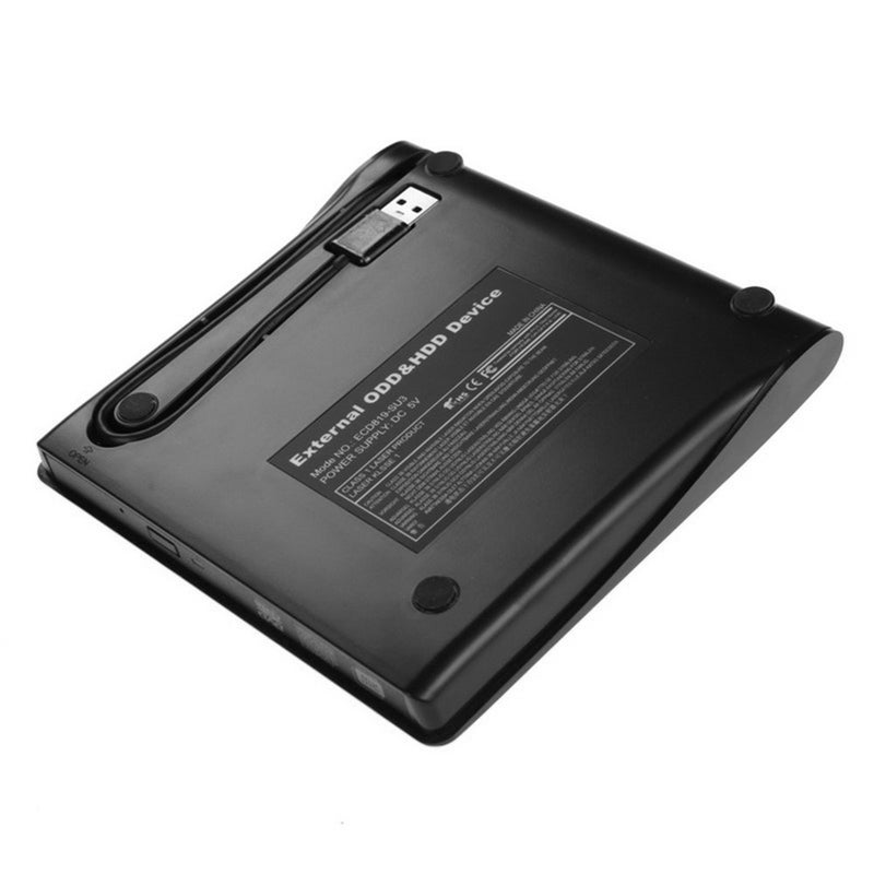 USB 3.0 External Portable SATA CD DVD BD-ROM BD-RE Optical Drive Burner Black - Image 2
