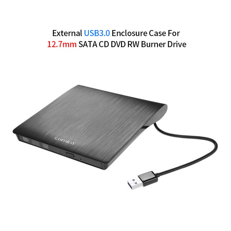 USB 3.0 External Portable SATA CD DVD BD-ROM BD-RE Optical Drive Burner Black - Image 3
