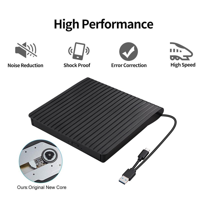 ماركة غير محددة - يوفر نقل بيانات عالي السرعة عبر منفذ USB 3.0 وType-C (سرعة أكبر بكثير من منفذ USB2.0) مع تحمل قوي للأعطال ومتوافق مع الإصدارات السابقة من USB 2.0 وUSB 1.0 أسود - Image 1