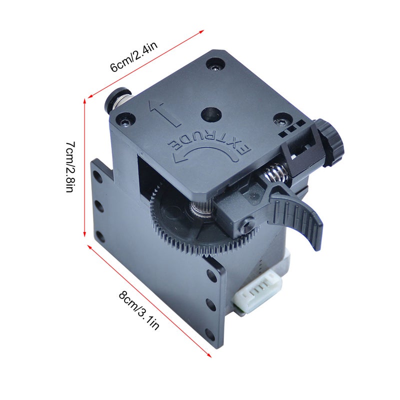 Tronxy - 3D Upgrade Parts Assembled Titan Extruder Kit with Stepper Motor and Wire Support Print Soft Filament For 3D Printer Black - Image 1