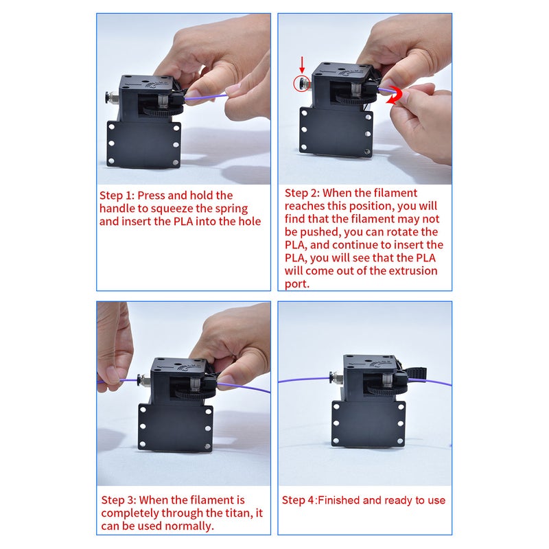 Tronxy - 3D Upgrade Parts Assembled Titan Extruder Kit with Stepper Motor and Wire Support Print Soft Filament For 3D Printer Black - Image 1