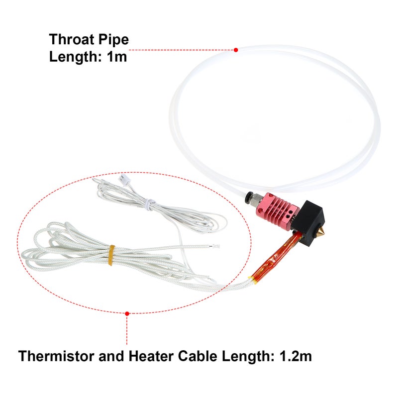 Tronxy 3D Upgrade Parts Assembled MK10 Extruder Hotend Kit with Aluminum Heating Block For 3D Printer Multicolour - Image 4
