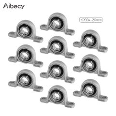 Aibecy 10-Piece Pillow Block Ball Bearing Set For 3D Printers Silver/Black  - Image 1